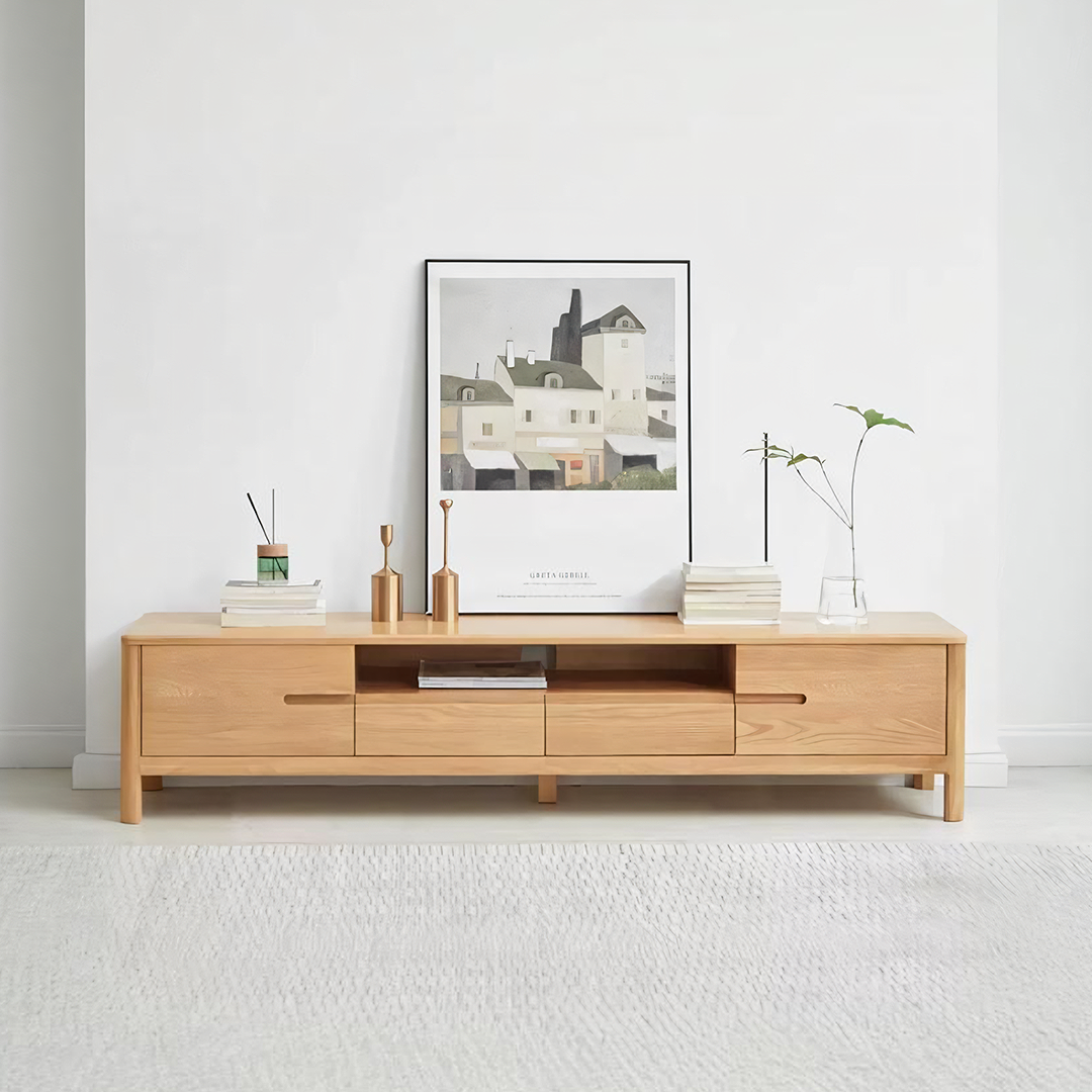 Haygashen Rattan TV Stand, Oak Weilai Concept