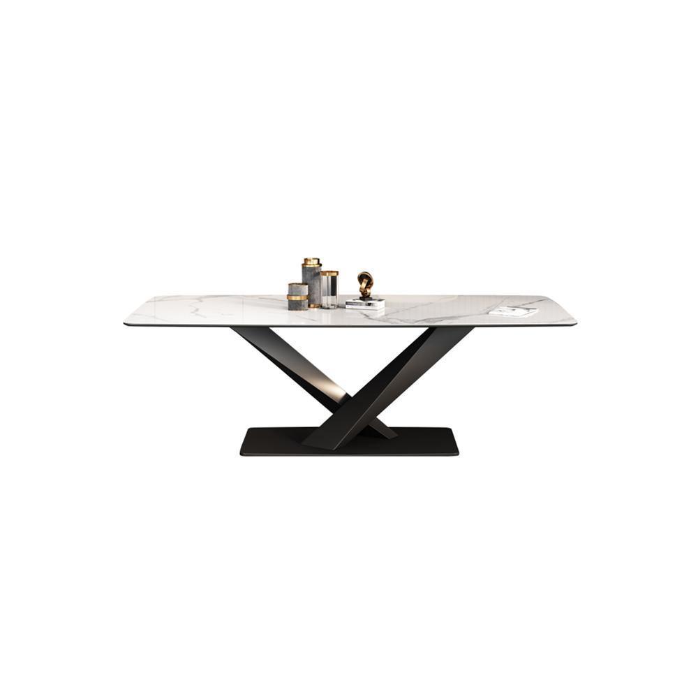 Sanders Dining Table, Marble Modern Dining Table Weilai Concept
