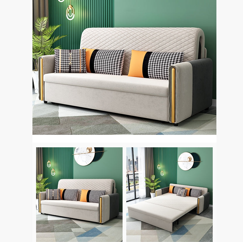 Imelde Two Seater Sofa Bed, Linen-Weilai Concept-Weilai Concept