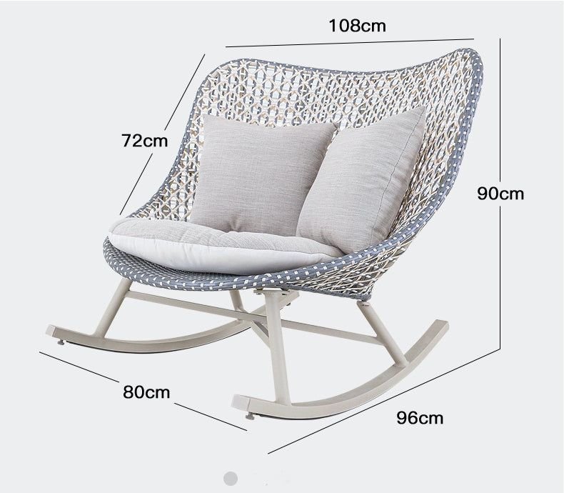 Temescal Rattan Garden Rocking Chair, Indoor/ Outdoor Furniture