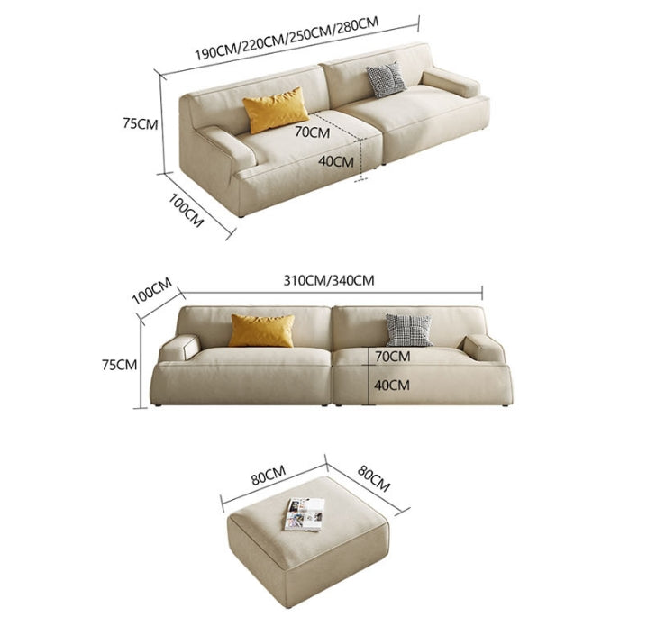Isaac Three Seater Sofa, Leathaire