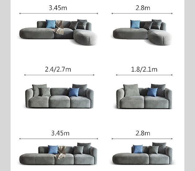 FIN Four Seater/ Corner Sofa, Grey Velvet