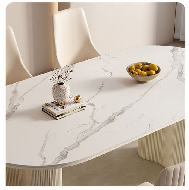 Peru Oval Dining Table, White-Weilai concept-Weilai Concept