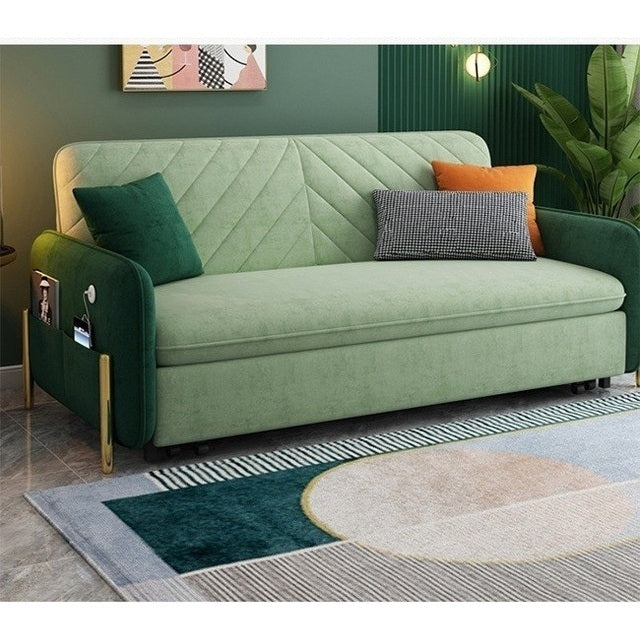 Aditi Two Seater Sofa Bed, Green-Weilai Concept-Weilai Concept