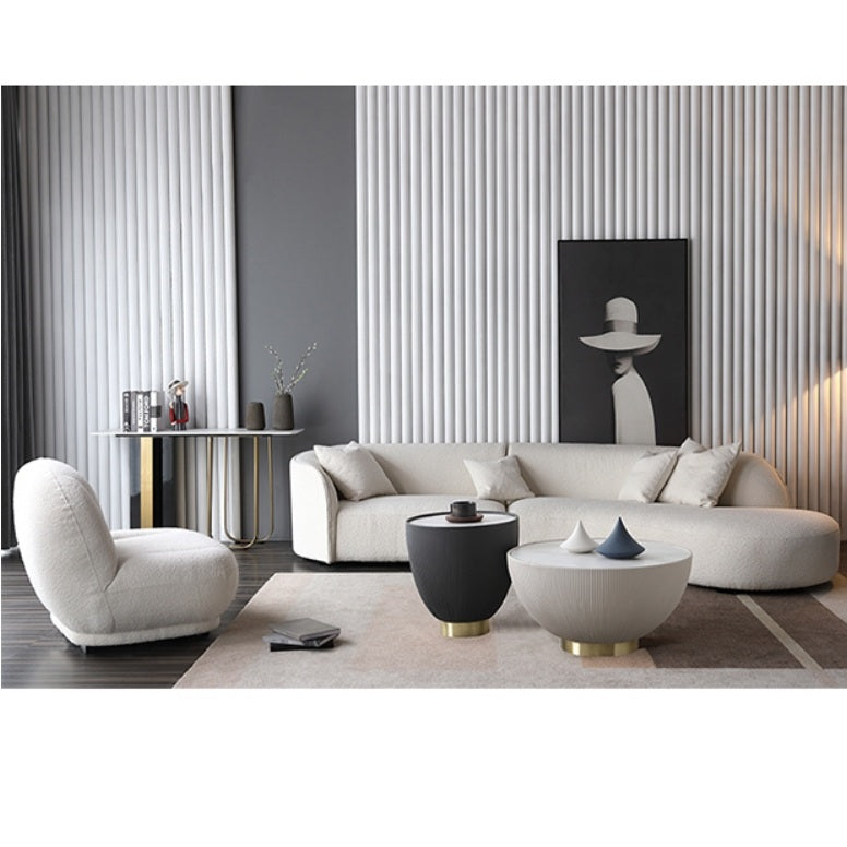 Ensemble de table basse Theo, noir et blanc