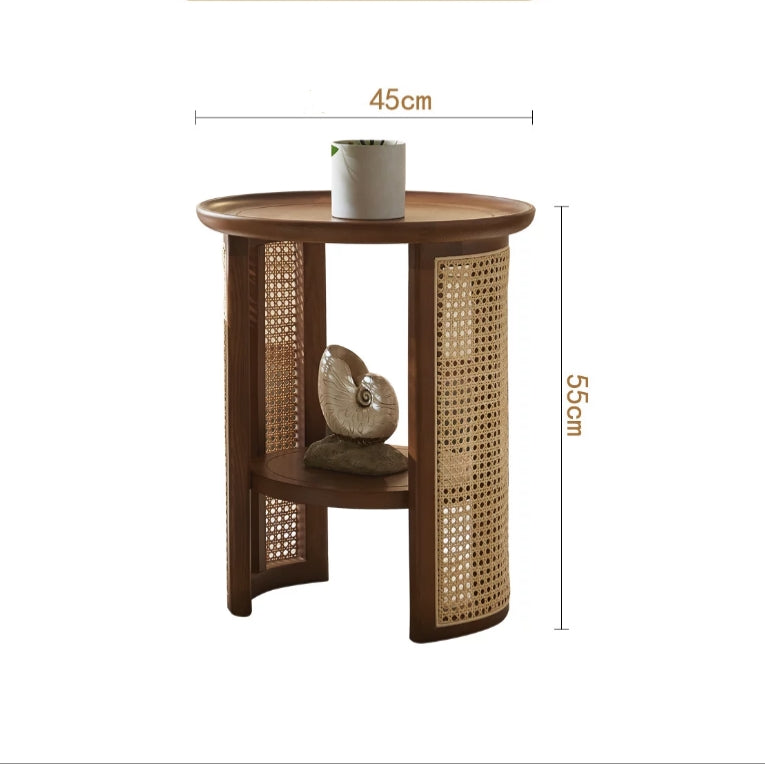 Bakula Wood Coffee Table, Rattan-Weilai Concept-Weilai Concept