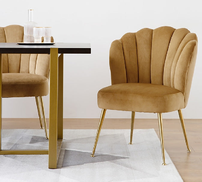 Dwight Dining Chair, Gold Frame