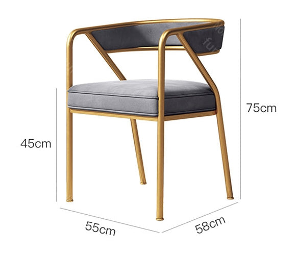 Dwight Dining Chair, Gold Frame