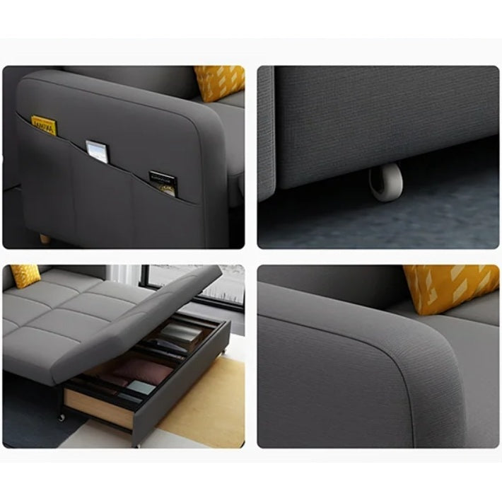 Gabriel Two Seater Sofa Bed, 2m Dark Grey For Display With Damage-Weilai Concept-Weilai Concept