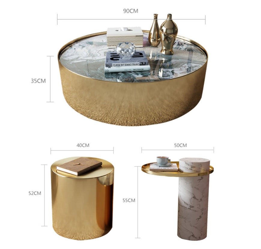 Luxury Coffee Table Set, Sintered Stone