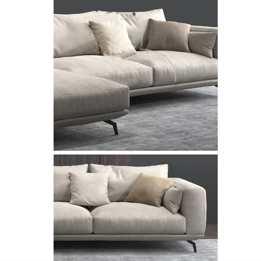 NR23 Four Seater Corner Sofa, Leathaire-Weilai Concept-Weilai Concept