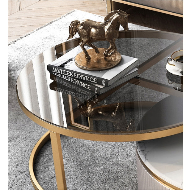 Bell Nesting Coffee Table Set White For Display-Weilai Concept-Weilai Concept