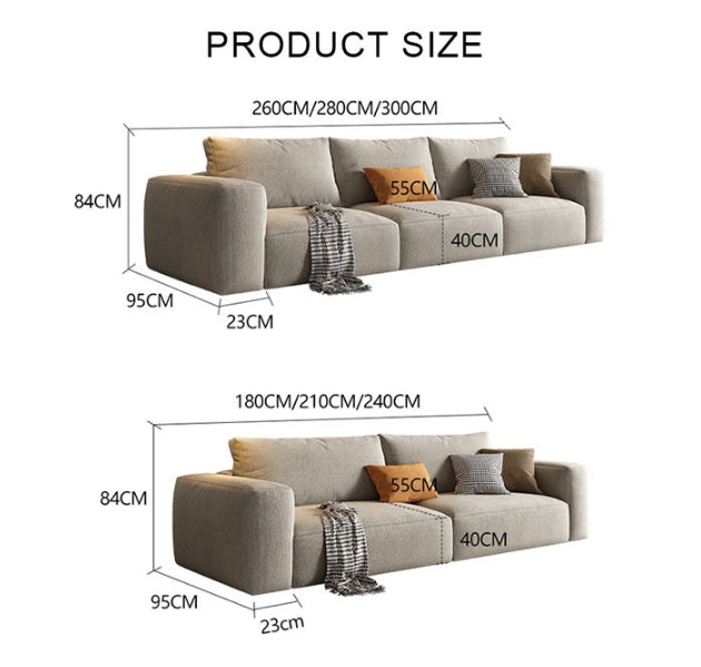 Lionel Three Seater Sofa, Linen