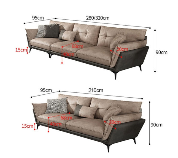 Ozzie Two/Three Seater Sofa, Leathaire