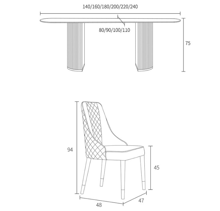 Chaise de salle à manger assortie Costanza, gris
