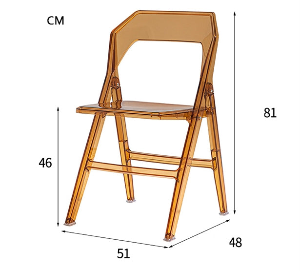 Philippe Starck Style Acrylic Folding Chair-Weilai Concept-Weilai Concept