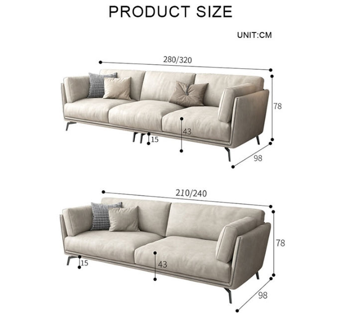 Reynold Two/Three Seater Sofa, Leatheraire