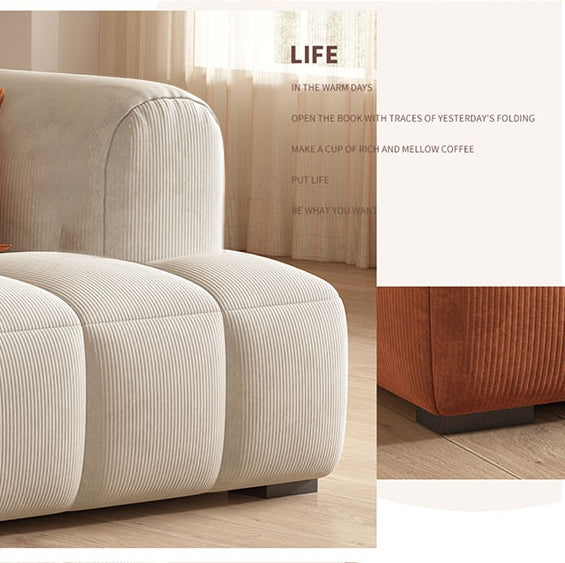 Arabella Module Sofa, Two Seater Sofa, Three Seater Sofa, Four Seater, Corduroy Fabric-Weilai Concept-Weilai Concept