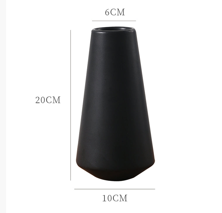 Ceramic Vase, Black/ White