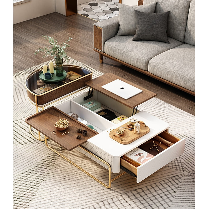 Bagnell Lift Up Coffee Table Set, Extendable Coffee Table Set-Weilai Concept-White Coffee Table / NO TV Stand-Weilai Concept