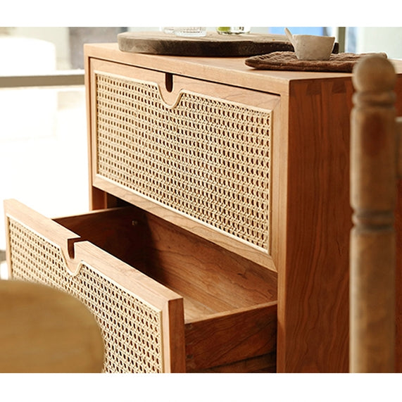 Pavia Chests Of Drawers, Natural Rattan & Oak