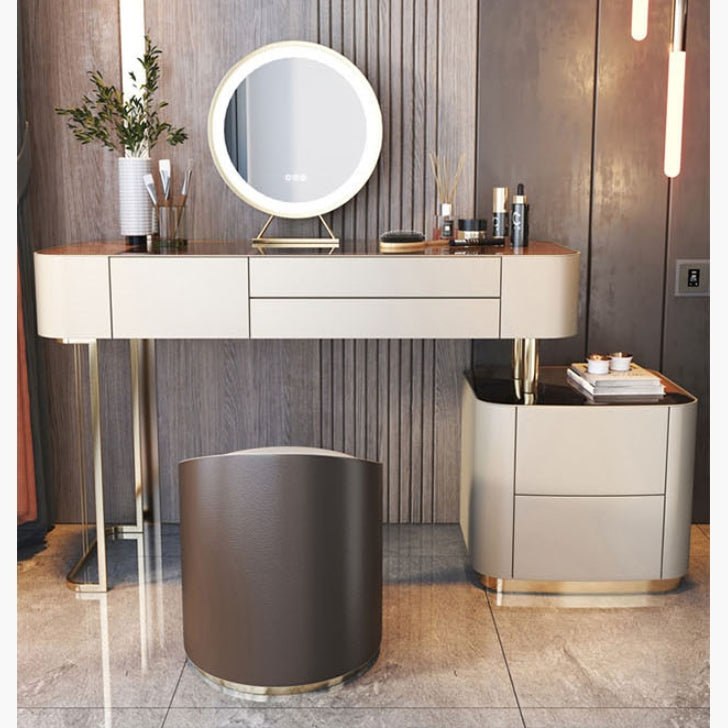 Vida Nevada Dressing Table with Mirror-Weilai Concept-Weilai Concept