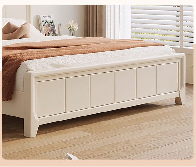 Agnes King Size / Super King Size Bed With Storage, Cream