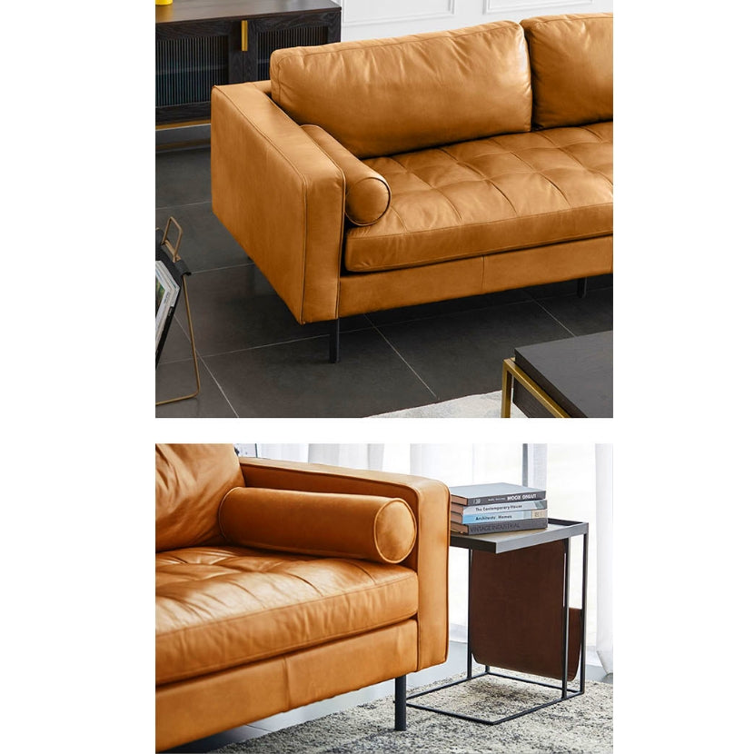 Porto Two Seater Sofa, Real Leather-Two Seater Sofa-Weilai Concept-Weilai Concept