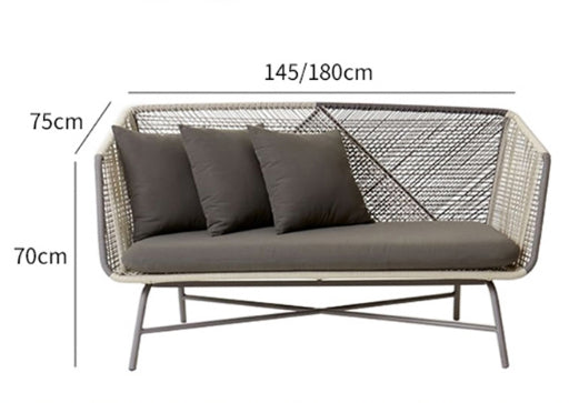 Carmean Rattan Chair and Footstool, Outdoor Furniture