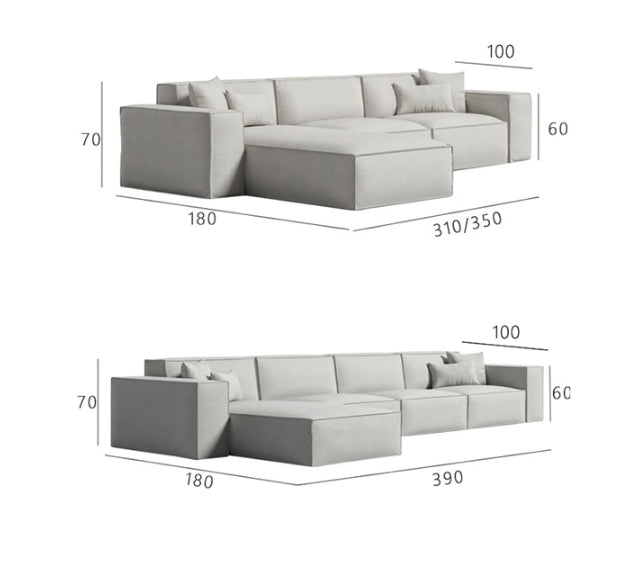 Lynnbrook Three Seater Sofa, Modular Sofa, Linen