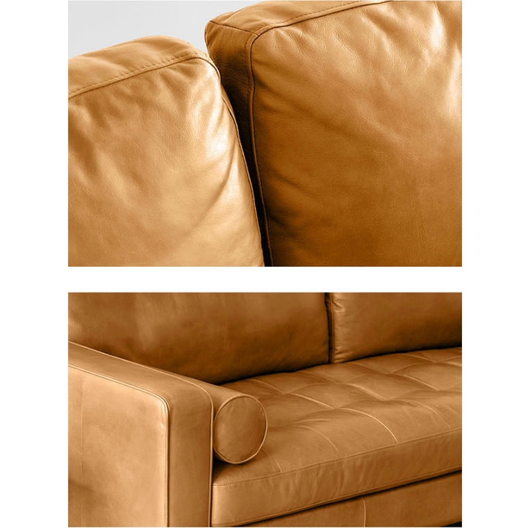 Porto Two Seater Sofa, Real Leather-Two Seater Sofa-Weilai Concept-Weilai Concept