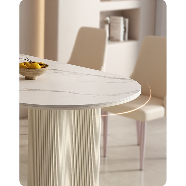 Peru Oval Dining Table, White-Weilai concept-Weilai Concept