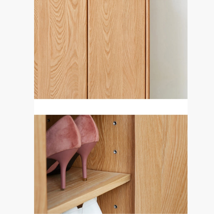 Jasper Entryway Shoe Storage, Light Oak