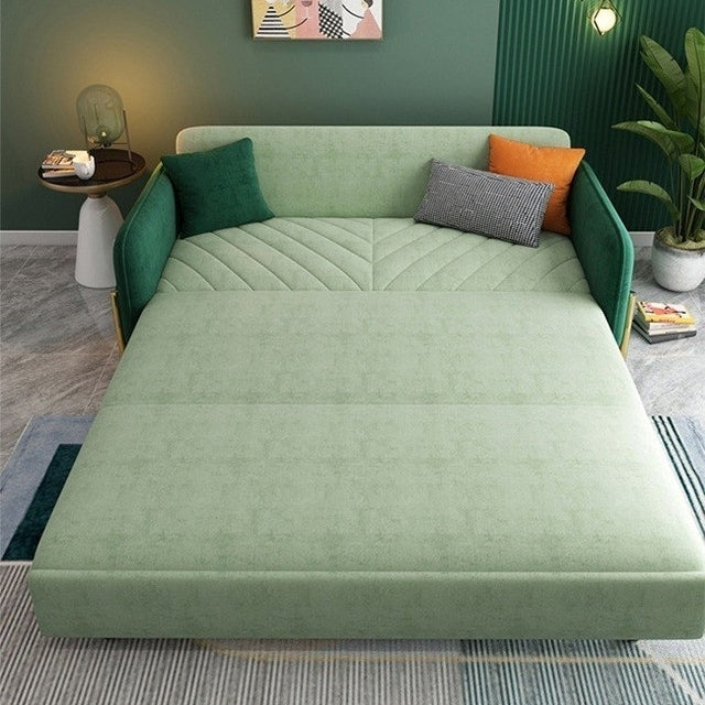 Aditi Two Seater Sofa Bed, Green-Weilai Concept-Weilai Concept