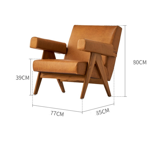Classic Pierre J Eket Armchair, Real Leather