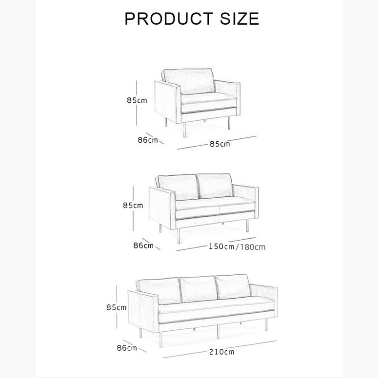 Barbican Three Seater Sofa, Real Leather For Clearance-Sofas-Weilai Concept-Weilai Concept