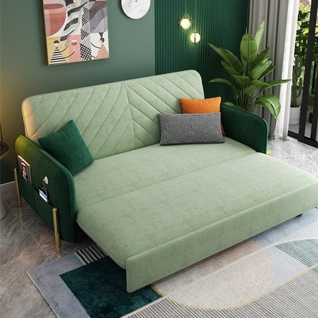 Aditi Two Seater Sofa Bed, Green-Weilai Concept-Weilai Concept