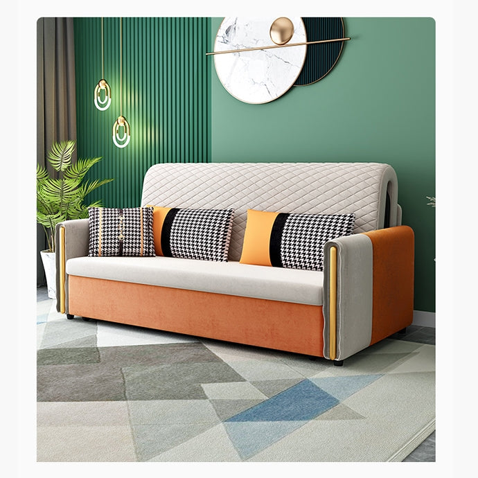 Imelde Two Seater Sofa Bed, Linen-Weilai Concept-Weilai Concept