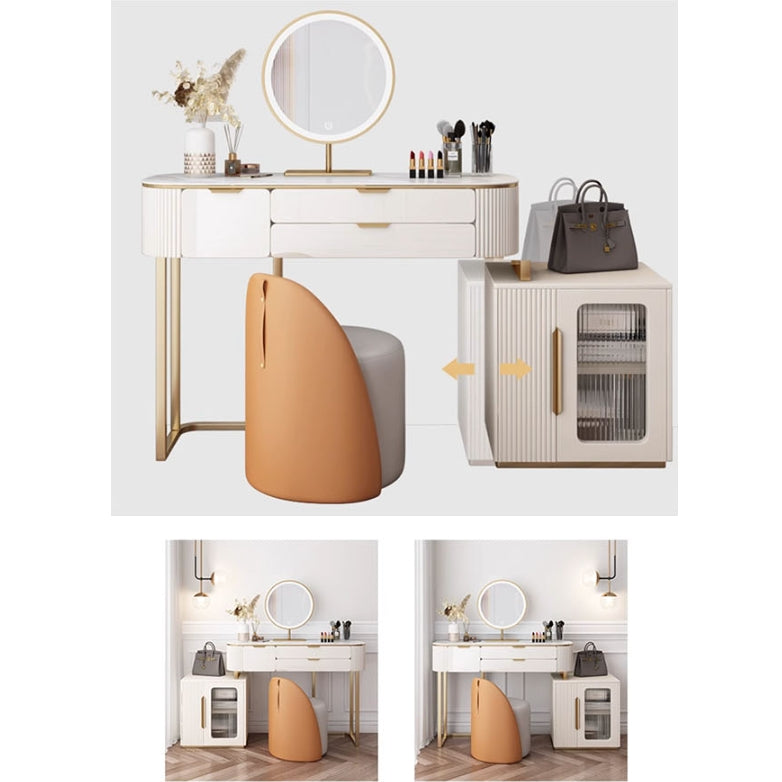 Hines Dressing Table with Mirror, Cream-Le Di Vita-Weilai Concept