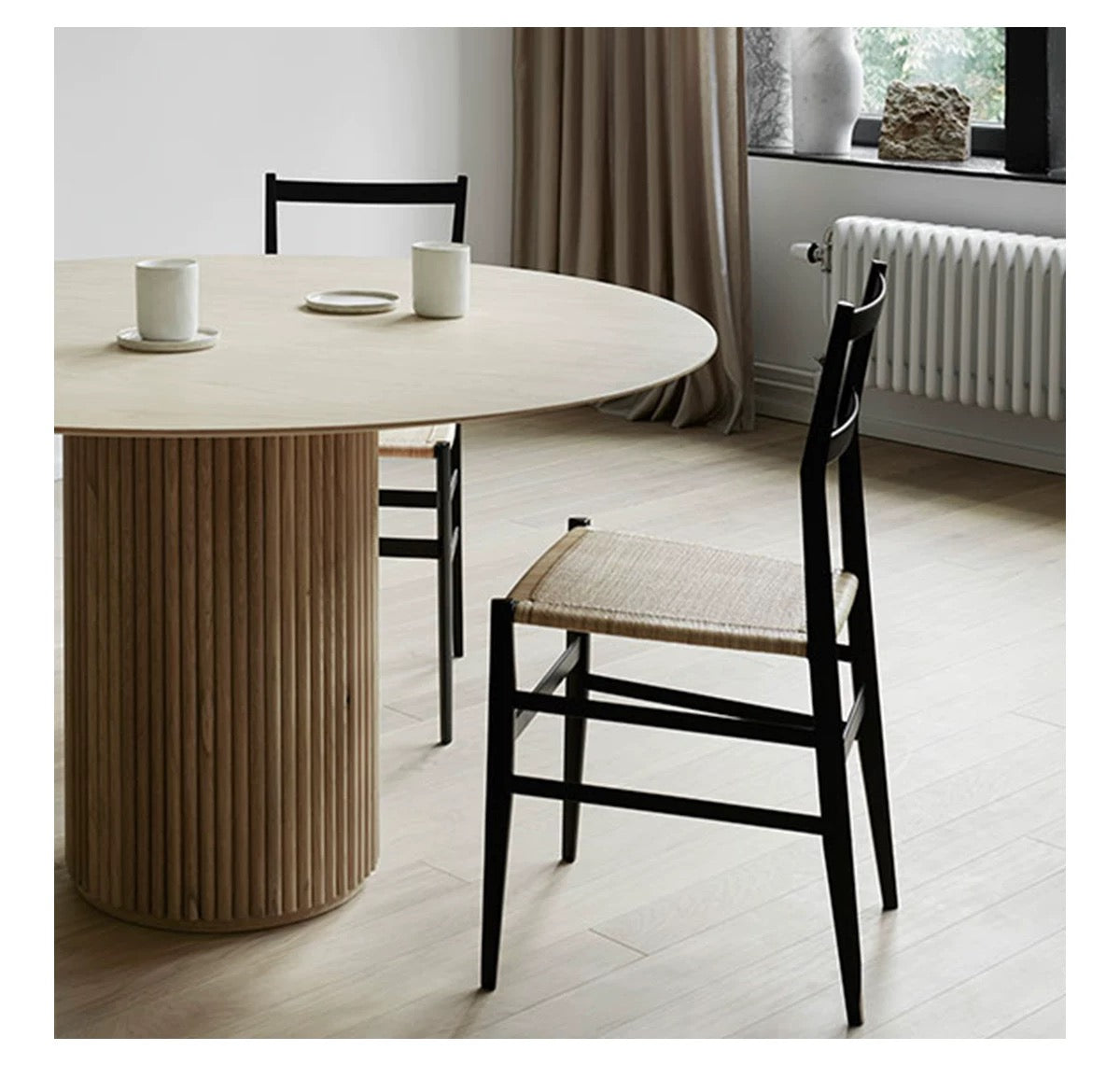 Ivar Round Dining Table, Oak Or Walnut-Weilai Concept-Weilai Concept