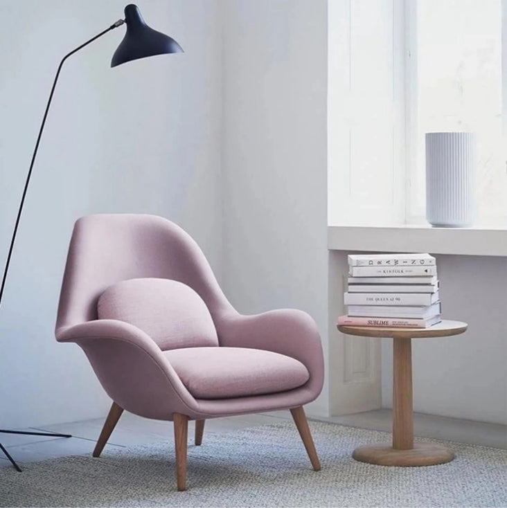 Fredericia Swoon Armchair And Footstool, Velvet, Brown-Weilai Concept-Weilai Concept