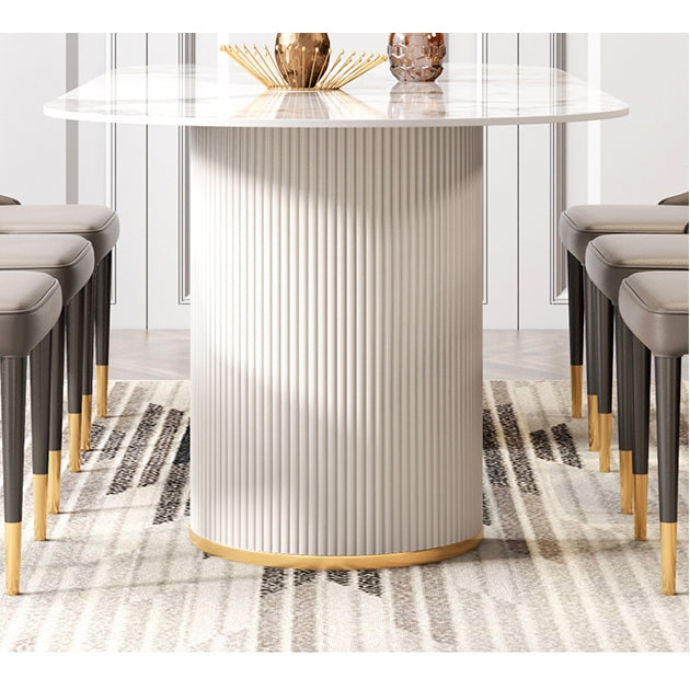 Costanza Dining Table, Sintered Stone, White-Weilai Concept-Weilai Concept