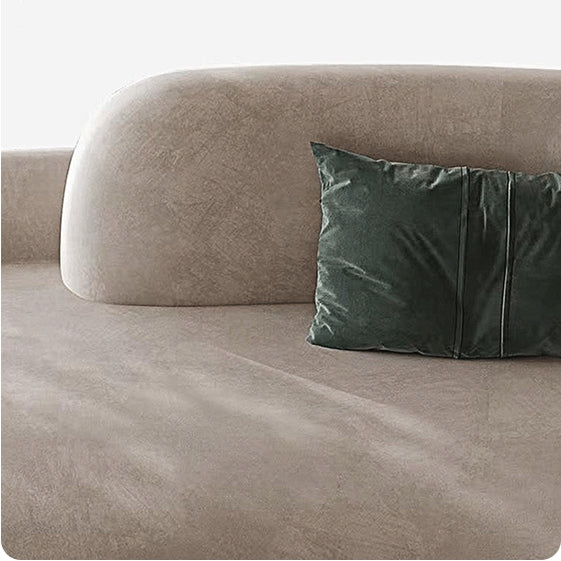 Cosima Grey Four Seater, Five Seater Curve Sofa, Long Sofa Velvet