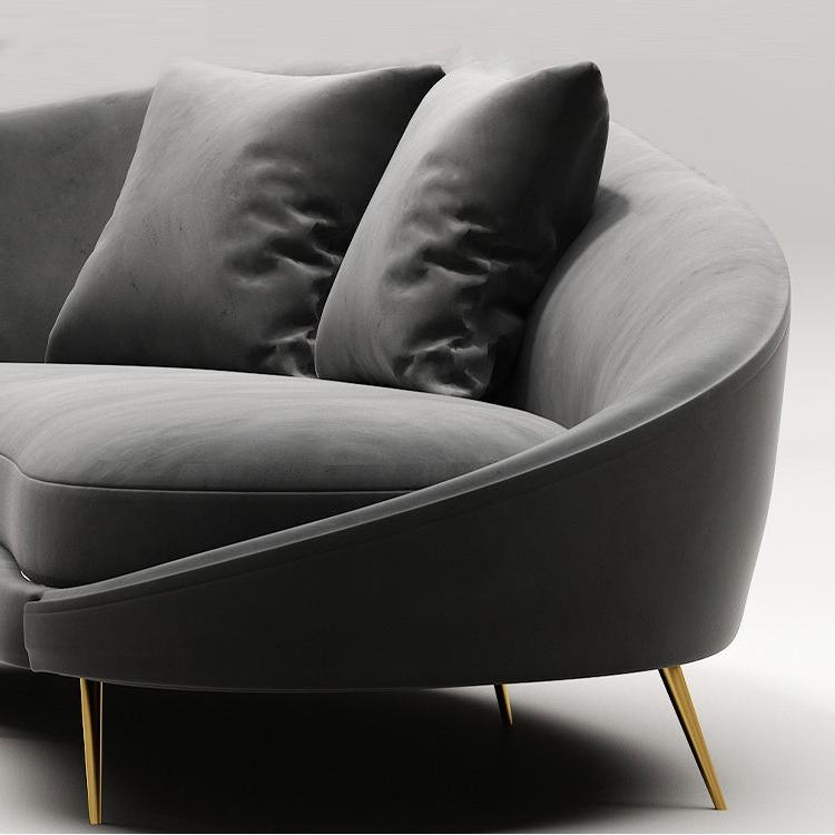 Slender Modern Curved Two Seater, Three Seater, Four Seater Sofa, Armchair, Velvet-Weilai-Weilai Concept