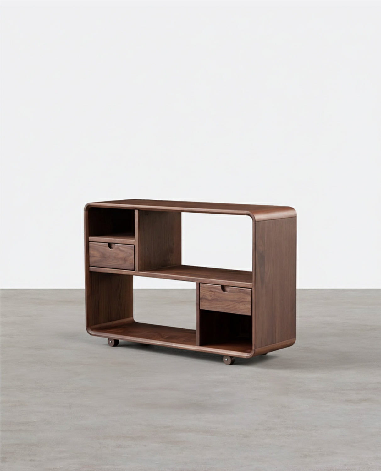Mesa auxiliar Franco, almacenamiento lateral, roble 