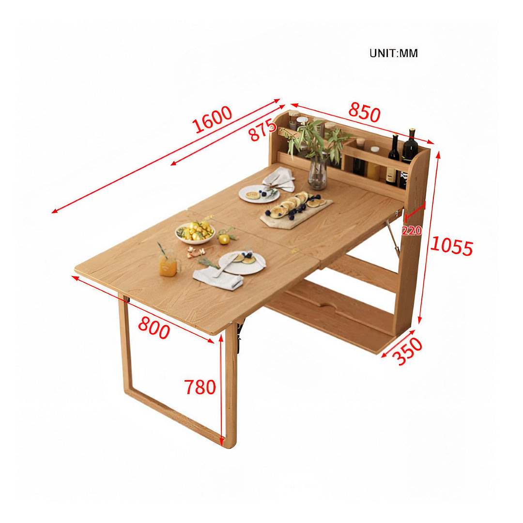 Marx Foldable Dining Table, Wood-Ritconcept-Weilai Concept