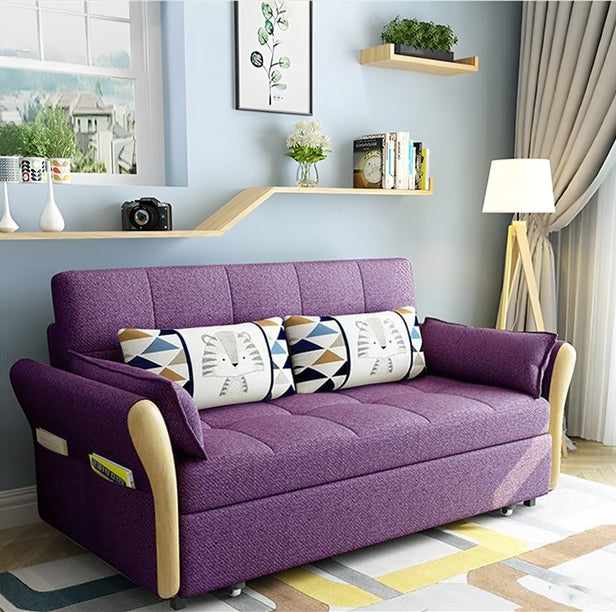 SB152 Two Seater Sofa Bed, Blue-Weilai Concept-Weilai Concept