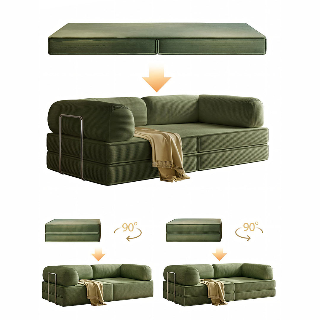 Van Buren Foldable Lazy Sofa Bed, Corduroy