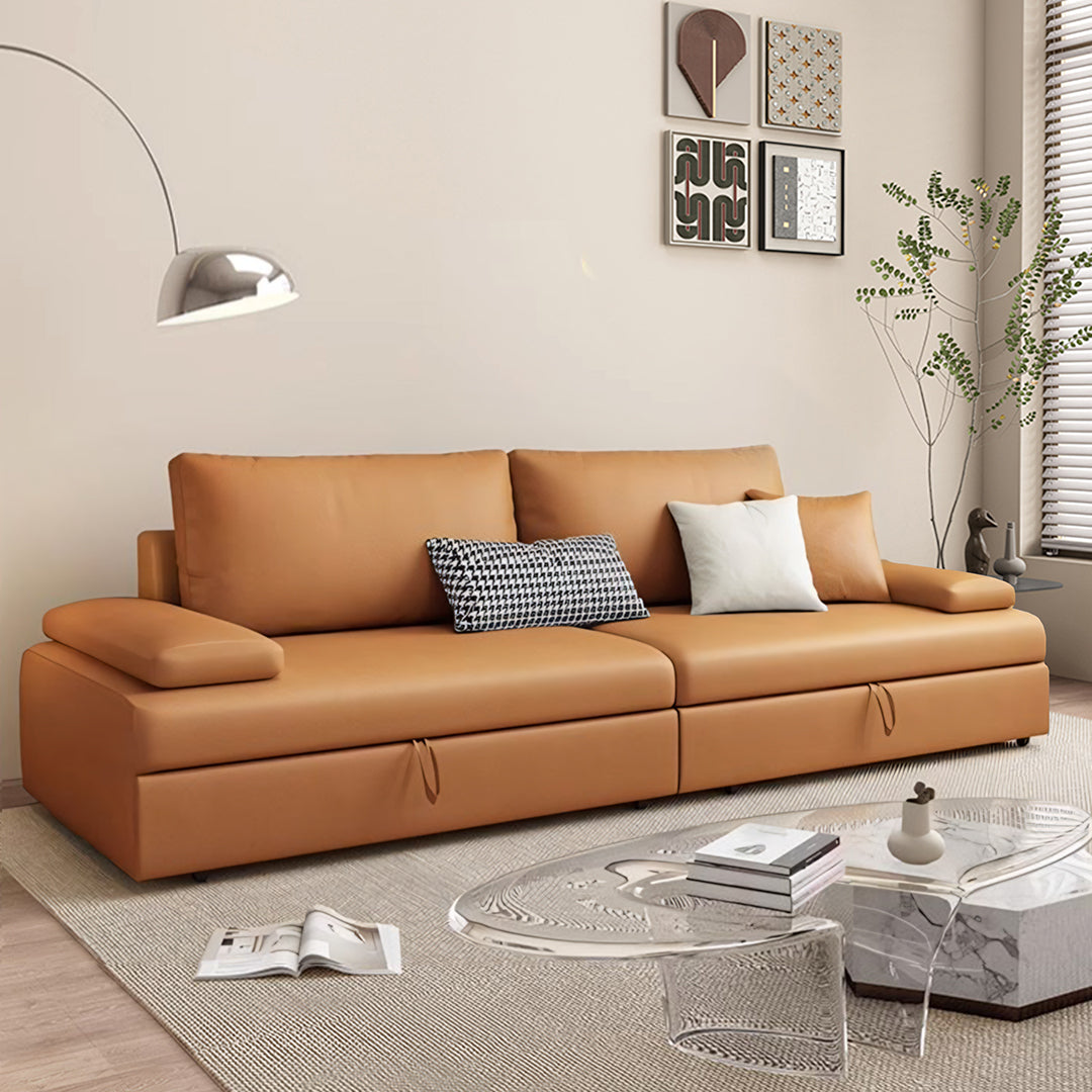 Molly Three Seater Sofa Bed, More Colours-Weilai Concept-Orange-185cm-Weilai Concept