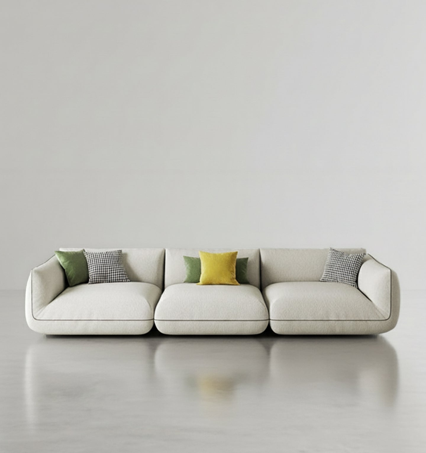 TOFU Agnes Three Seater Sofa, Modular Sofa, Suede